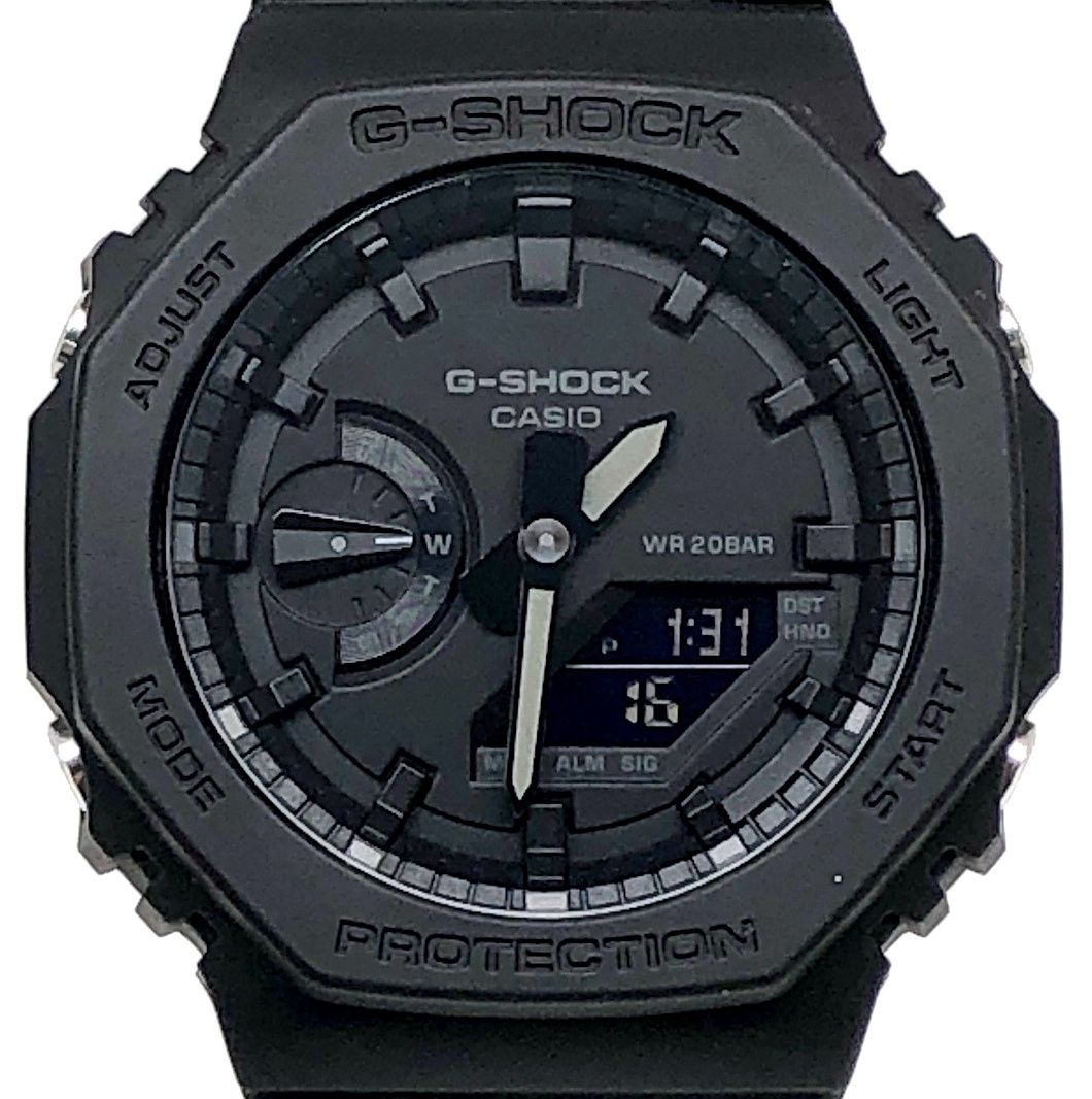 G-SHOCK ジーショック GA-2100-1A1 オクタゴンケース カシオーク アナデジ ダブルLEDライト ブラック 2019年8月発売