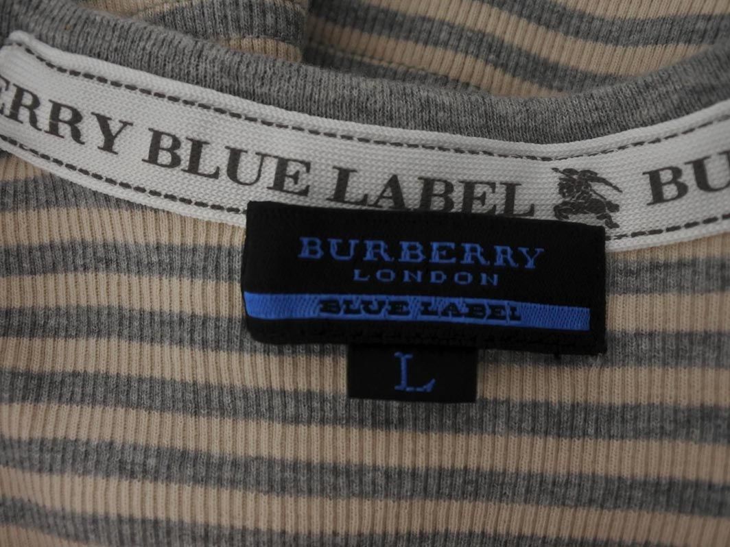 【美品】BURBERRY BLUE LABEL トレーナー　スウェット　ボーダー BURBERRY バーバリー BLUE LABEL ブルーレーベル ボーダー