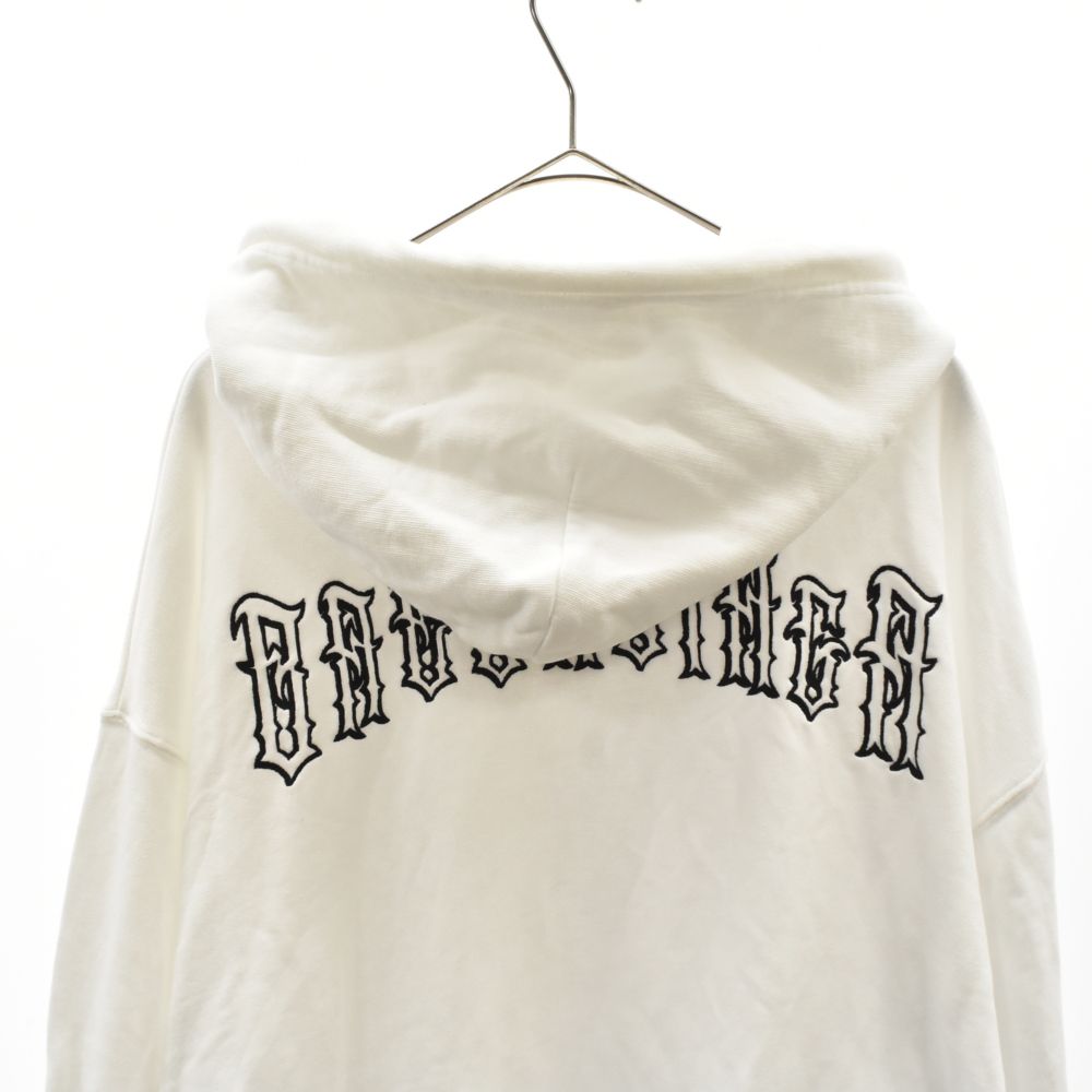 BALENCIAGA バレンシアガ 19SS Back Logo Embroidered Pullover Hoodie バックロゴ刺繍プルオーバーパーカー 570811 TE67 ホワイト #dg2302