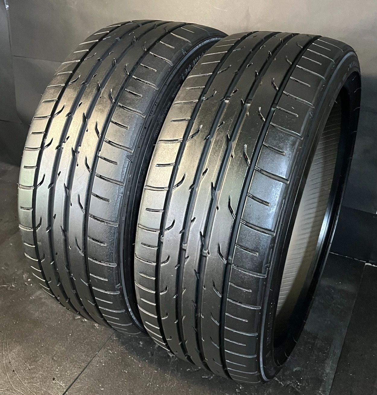 製 約7.7~7.8分山 ダンロップ DUNLOP ディレッザ DIREZZA DZ102 205 40R18 2本 h_431