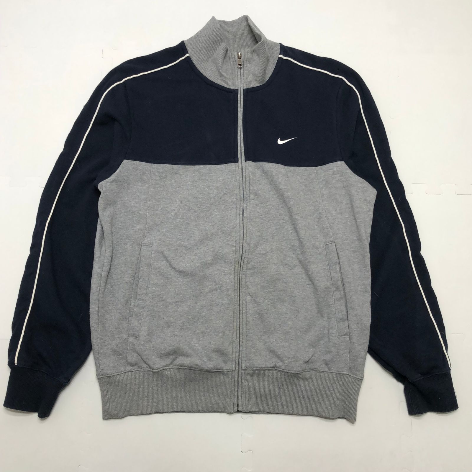NIKE ナイキ コットントラックジャケット  the athletic dept インドネシア製 メンズM グレー/ブラック