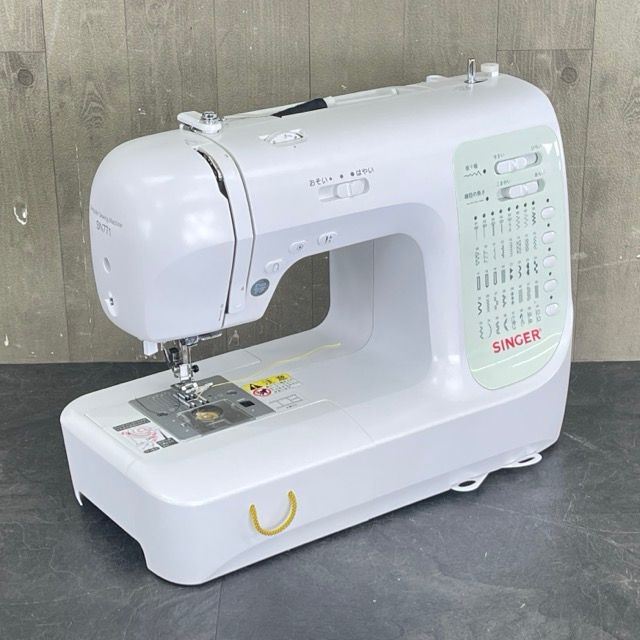 SINGER コンピューターミシン ホワイト カバー付き【中古品