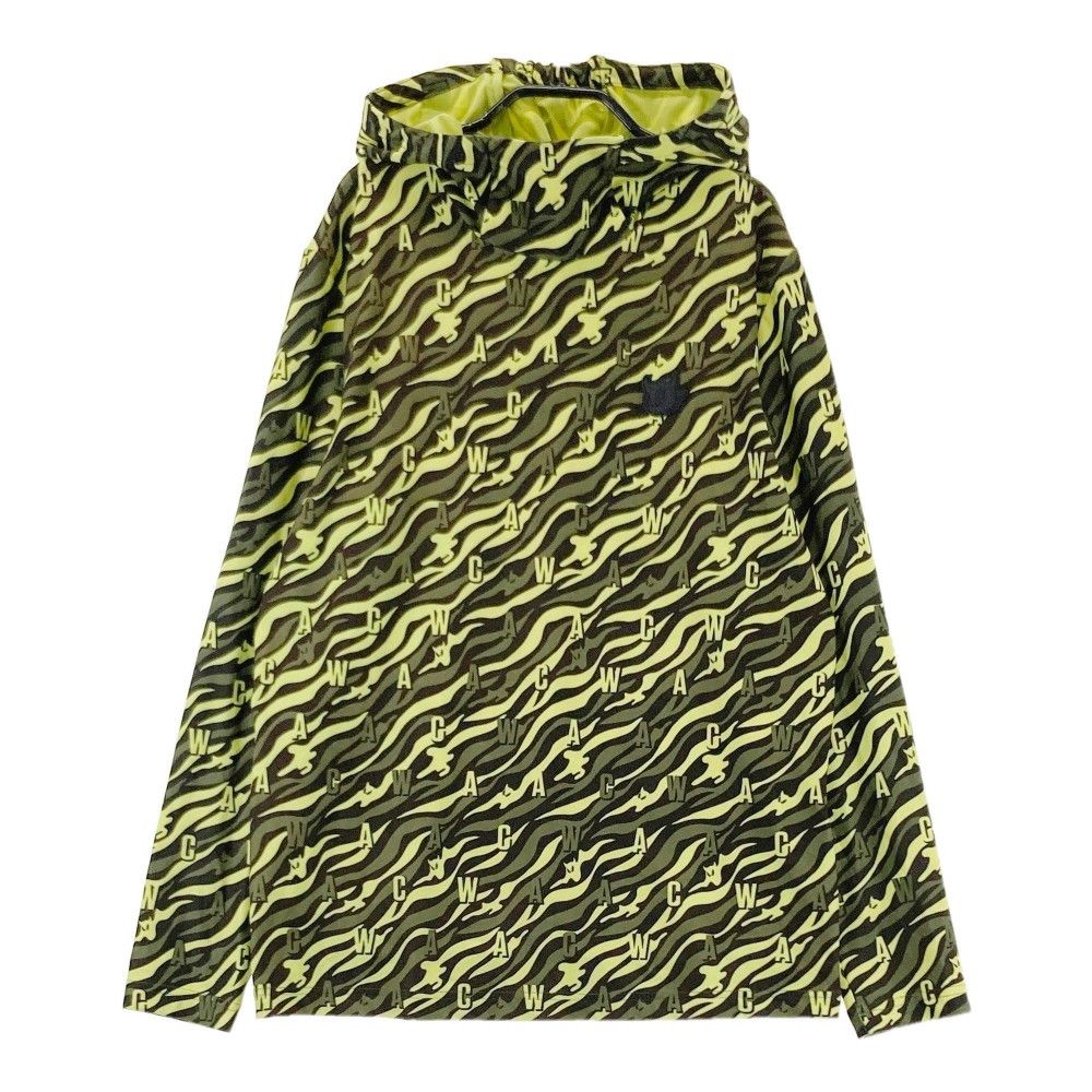 サイズ 1 WAAC ワック フード付Tシャツ 総柄 グリーン系 240101452431 ゴルフウェア レディース ストスト