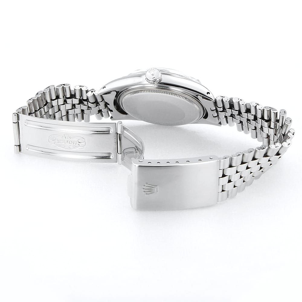 ロレックス デイトジャスト 1603 シルバー ドルフィンハンド スリー  