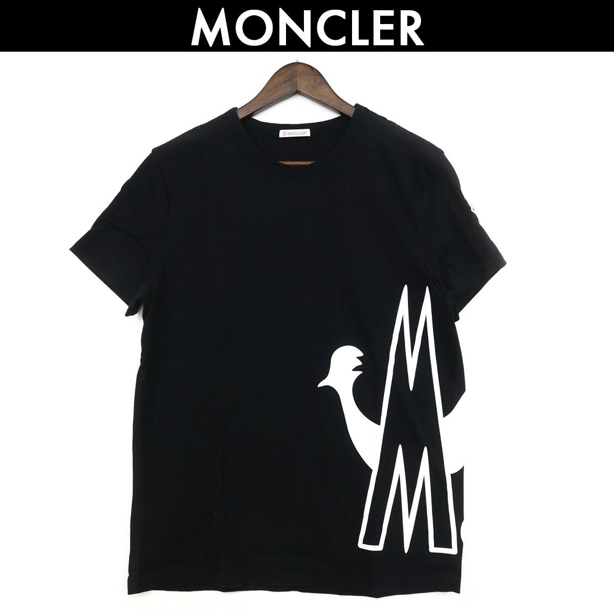 M肩幅モンクレール MAGLIA Tシャツ 半袖 ブラック Mサイズ