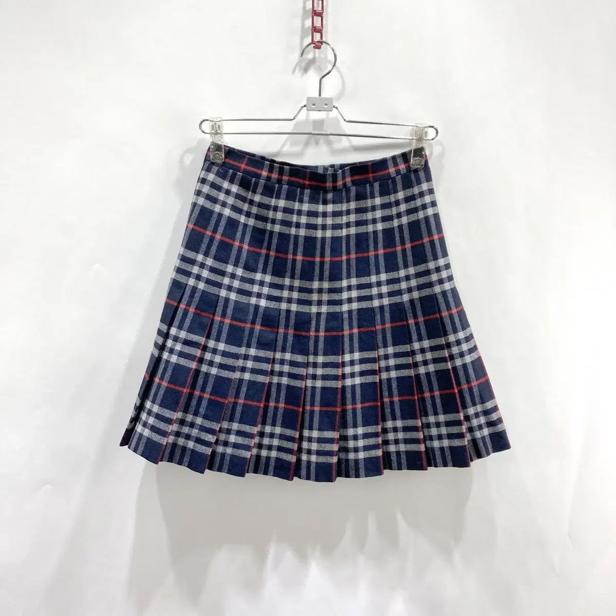 BURBERRY バーバリー 女性用ピュアウールプリーツスカート 25 パーマネント