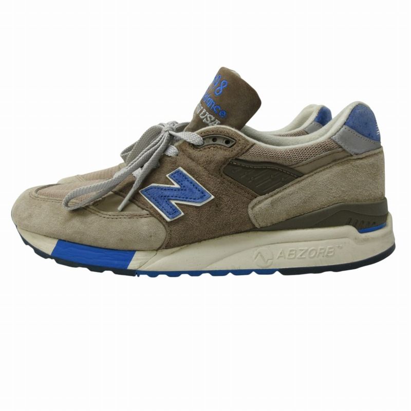 ニューバランス NEW BALANCE ×J.CREW 別注 M998JS1 スニーカー シューズ スエード GRAY|BLUE US10 28.0 0429