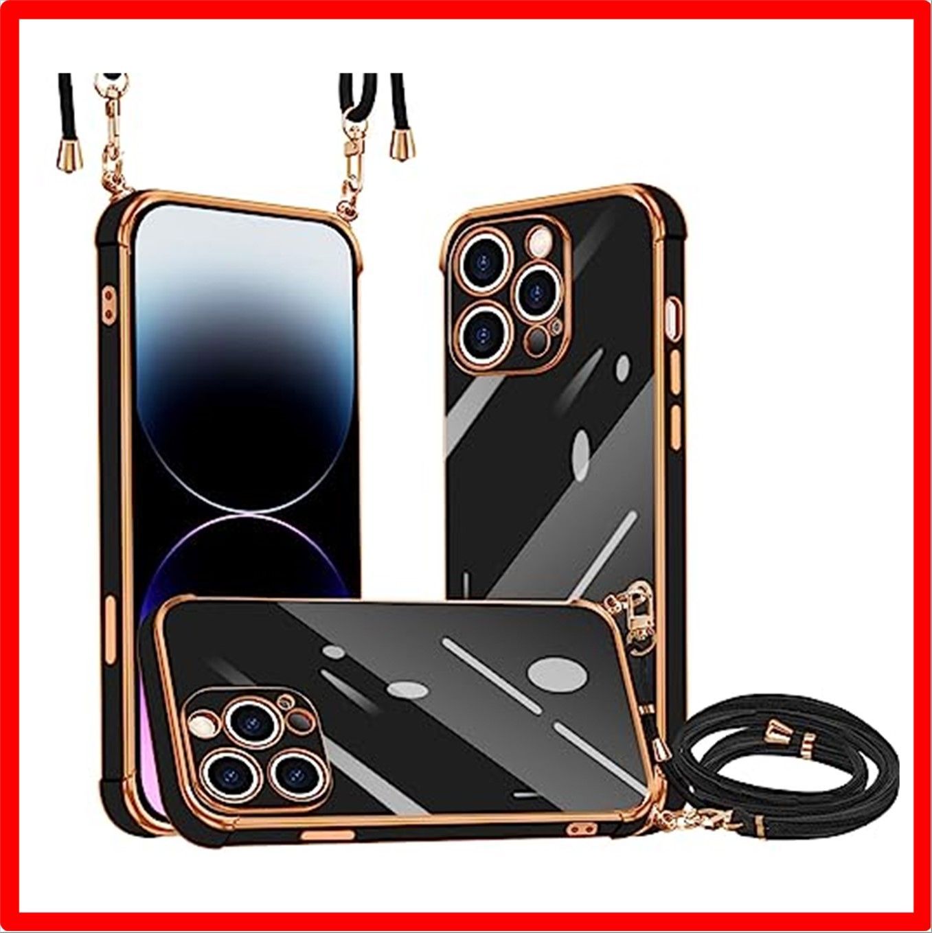 【匿名配送】 iPhone 15 Pro_ブラック iPhone 15 Pro 用 ケース iphone 15pro ケース ショルダー 新型韓国 可愛い 薄型