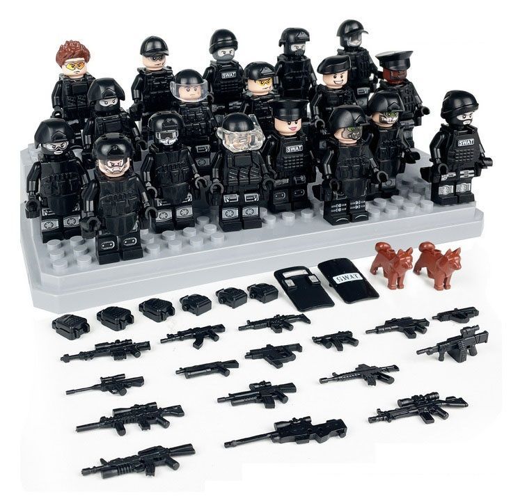 【新品・即決!!】激レア!! LEGO レゴ 互換 SWAT 特殊部隊 全長52cm 大型 ヘリコプター + ボート ミニフィグ付き QL0108 飽和潜水部隊 ミニフィグ LEGO互換 レゴ武器 SWAT 特殊部隊 インテリア
