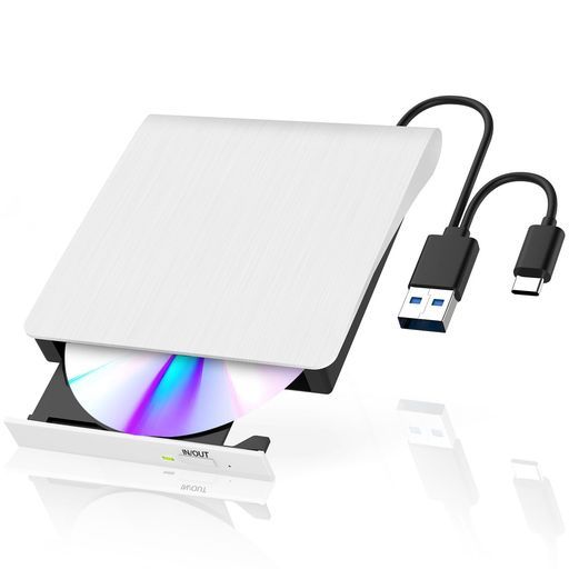 安い，新作登場 CDDVDドライブ外付けDVDドライブ高速処理8XDVDu002624XCD光学ドライブ外付け読取/書込可バスパワーUSB2.0/3.0u0026Type-C両接続外付けCDドライブWindow/Vista/Linux/MacOS対応MAC その他