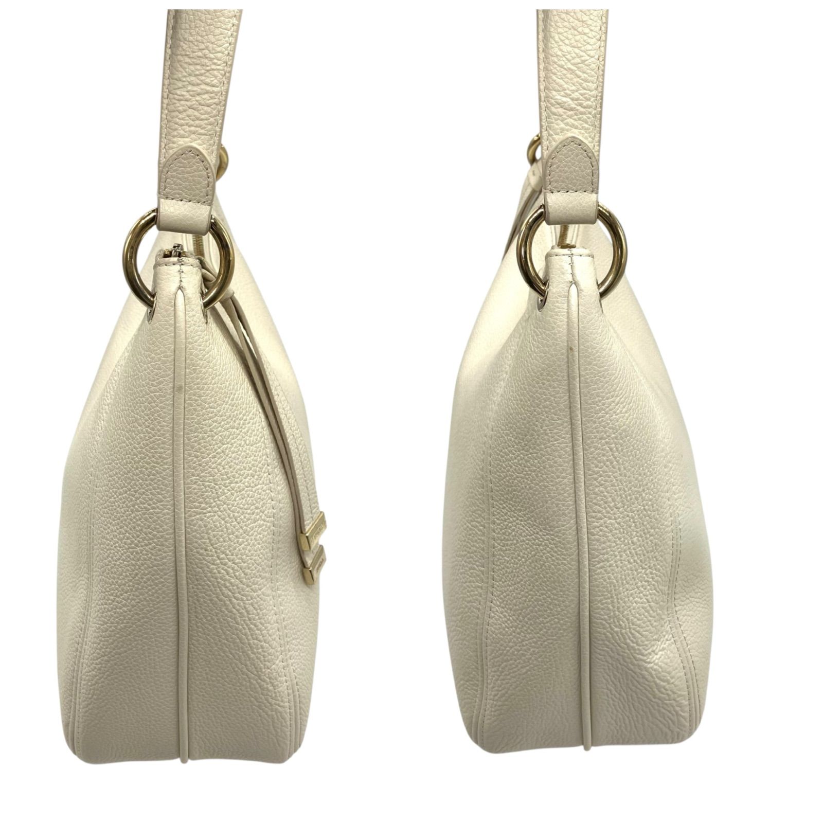 【美品】FURLA シエナ　ショルダーバッグ2wayグレージュ 美品✨フルラ シエナ 2way ショルダーバッグ ホーボー レザー