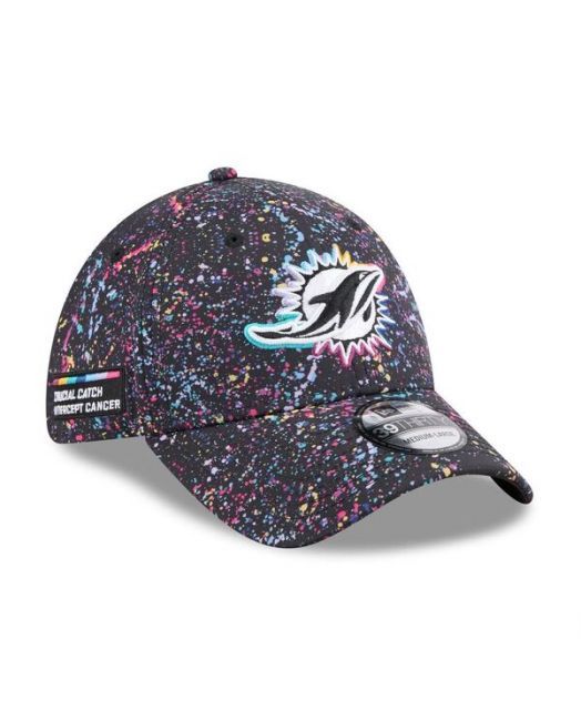 【送料無料】 ニューエラ メンズ 帽子 アクセサリー Men's Black Miami Dolphins 2025 NFL Crucial Catch 39THIRTY Flex Hat Black