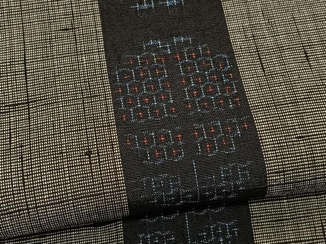 平和屋着物○本場結城紬 重要無形文化財 遠州椿 やまと誂製 正絹 逸品  