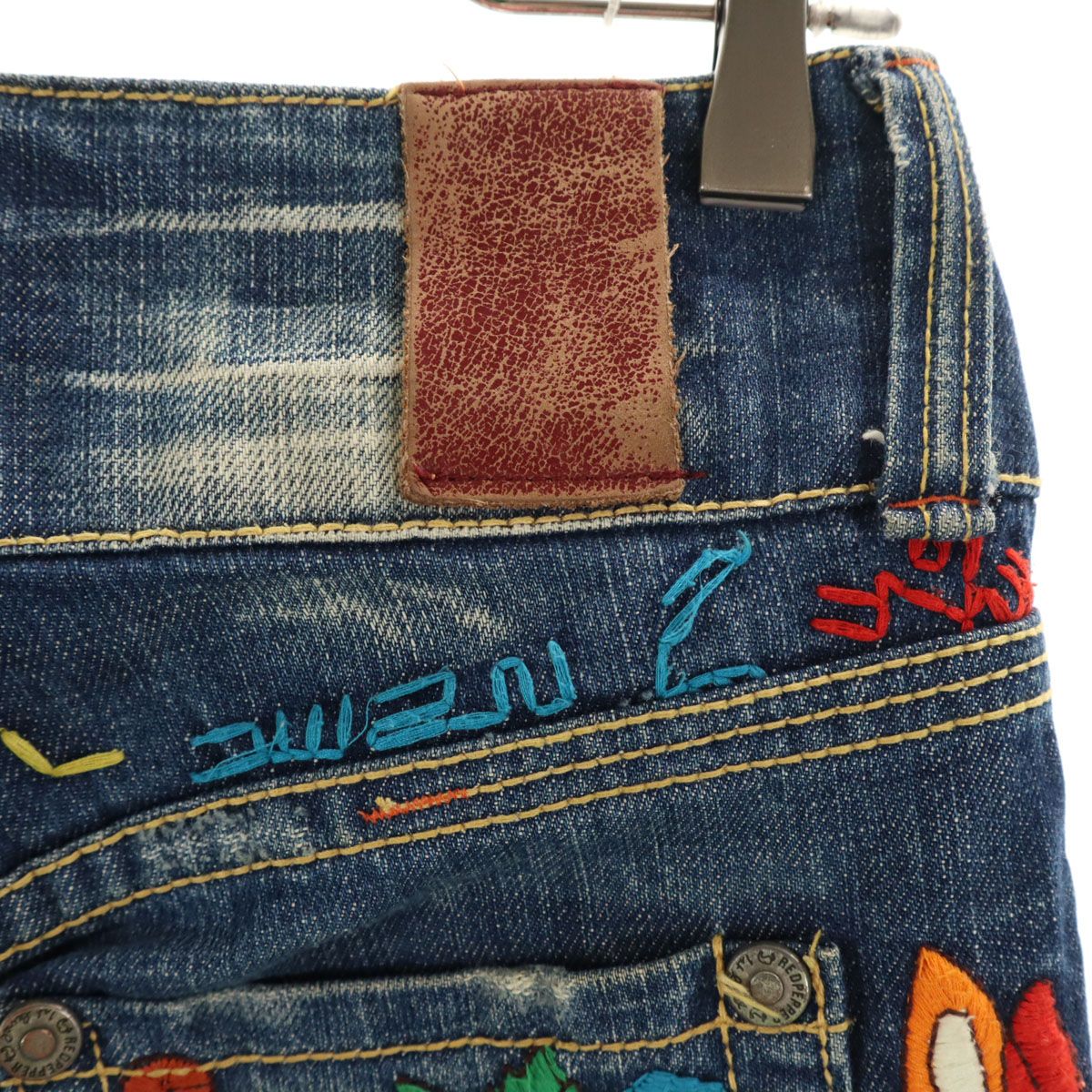 パンツ RED pepper RED PEPPER レッドペッパー バック クロス刺繍 デニムパンツ w26