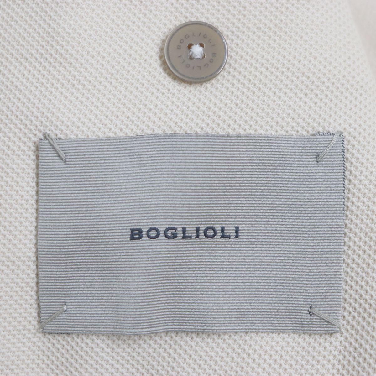 美品▽BOGLIOLI ボリオリ DOVER ロゴ入ボタン シングル コットンサマー