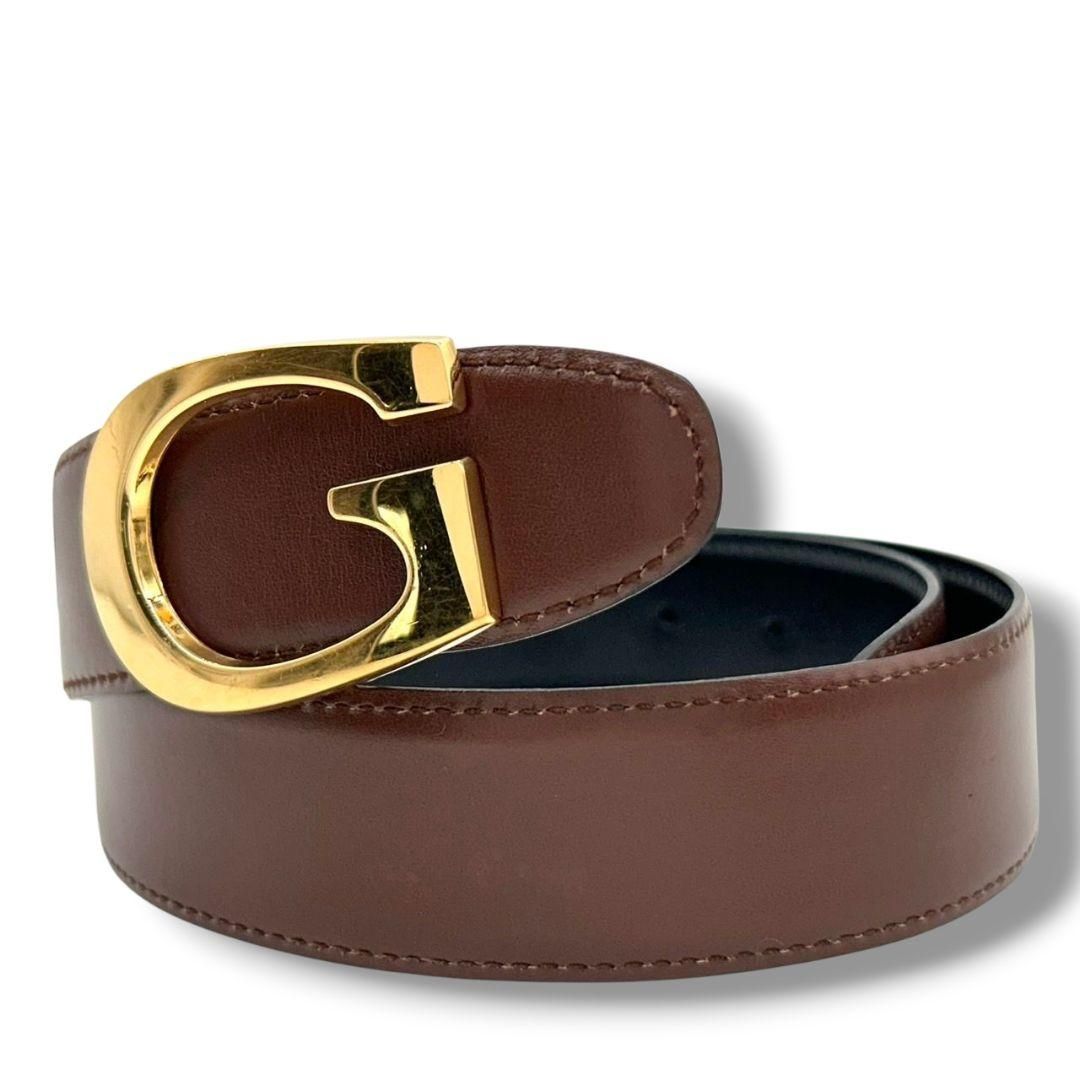 グッチ ベルト 茶 ブラウン インターロッキングG Gロゴバックル PX-3 本革 レザー ゴールド金具 ブランド メンズ 036.194.0956 GUCCI