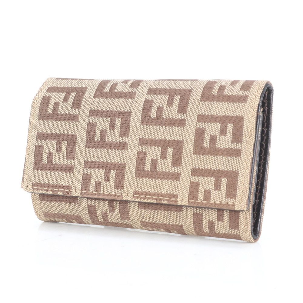 Fendi キーケース レザー キャンバス FENDI 未使用保管品 箱 袋付 フェンディ ヴィンテージ ズッカ FF