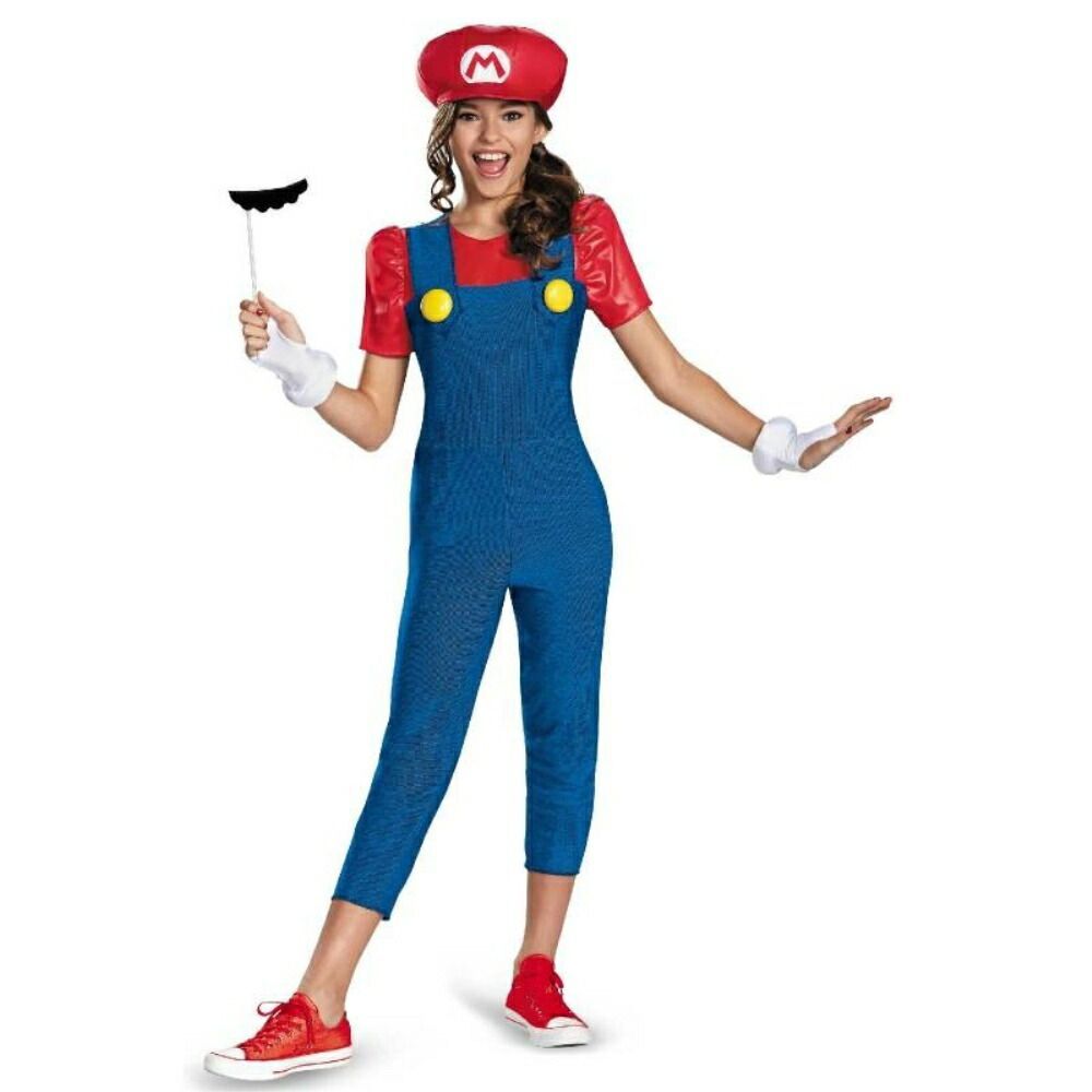 マリオ 衣装、コスチューム XL 子供女性用 スーパーマリオ コスプレ - 最新売れ筋