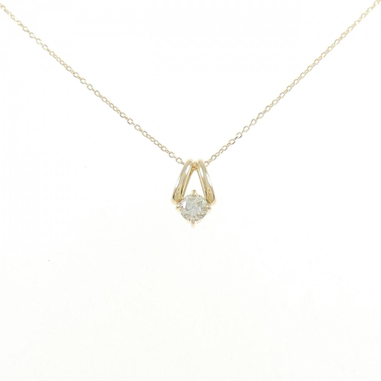 K18YG ソリティア ダイヤモンド ネックレス（K18YG ソリティア  