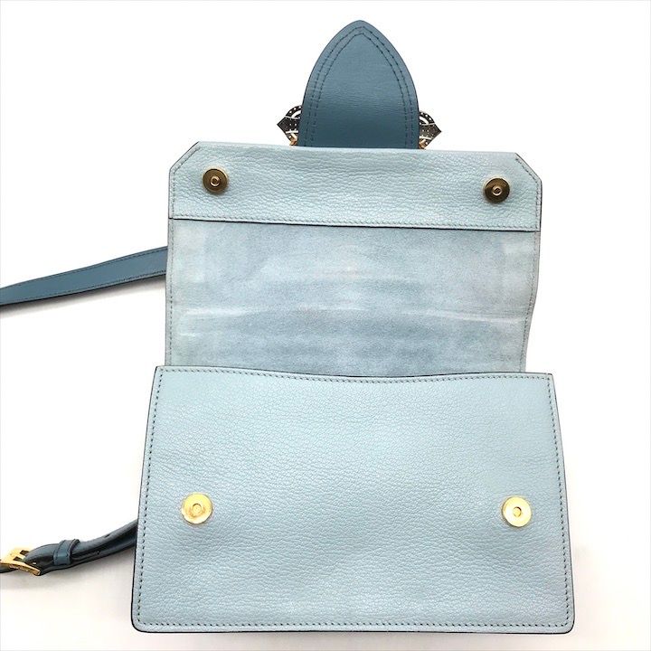 良品 miumiu ミュウミュウ ショルダー バッグ クリスタル