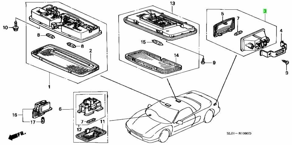 新品 ホンダ純正 NA1 NA2 NSX トランクランプ トランクライト バック