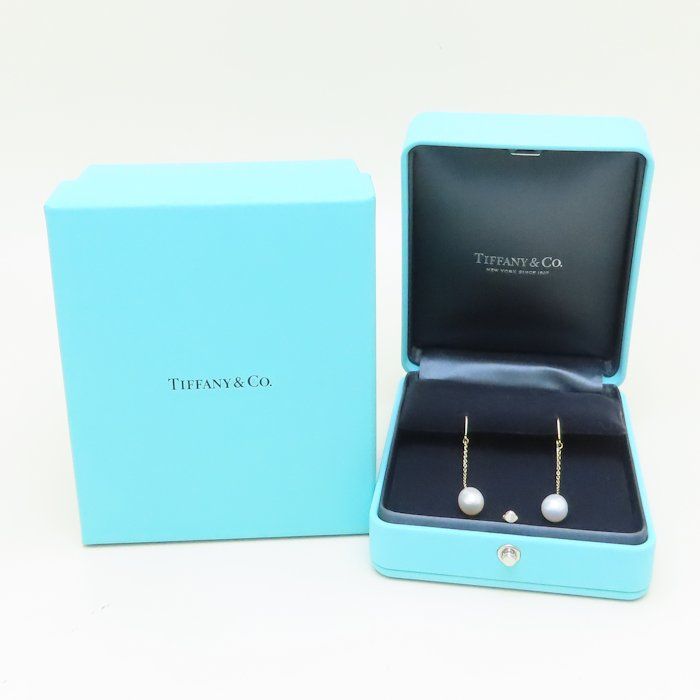 か TIFFANY&Co. ティファニー パール バイザヤード チェーン ピアス