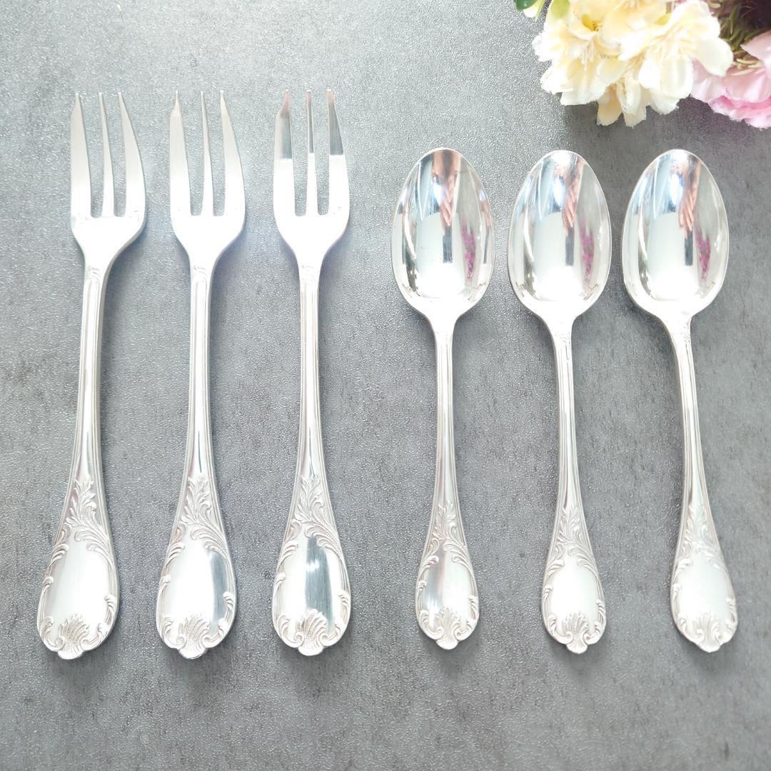 クリストフル マルリー ケーキフォーク コーヒースプーン 6点