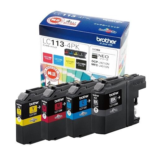 ブラザー brother 純正インクカートリッジ 4色パック LC113-4PK