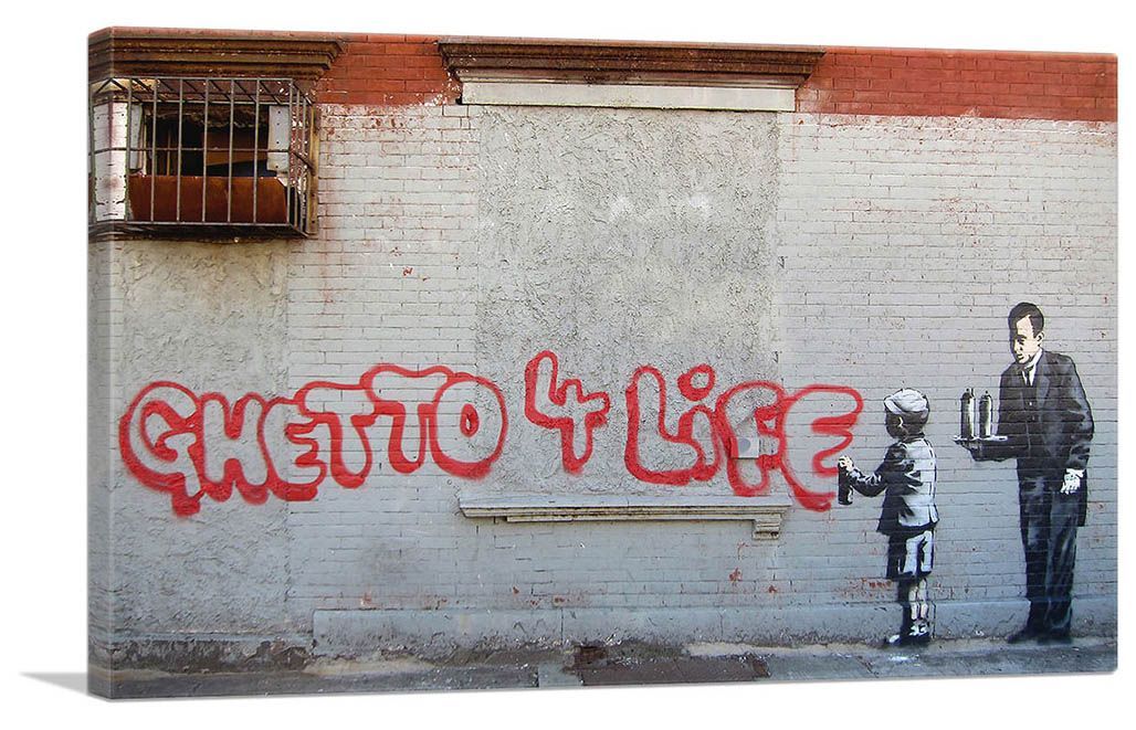 バンクシー アートパネル Sサイズ BANKSY Banksy「ゲットー フォー