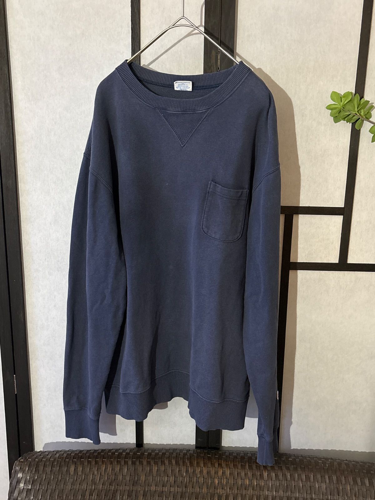 Champion チャンピオン トリコタグ 目無し 胸ポケット ネイビー 前V 