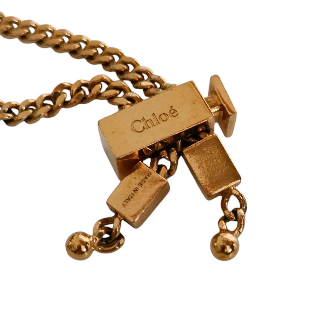 良品 Chloe クロエ メタル XOXO バングル チェーンブレスレット