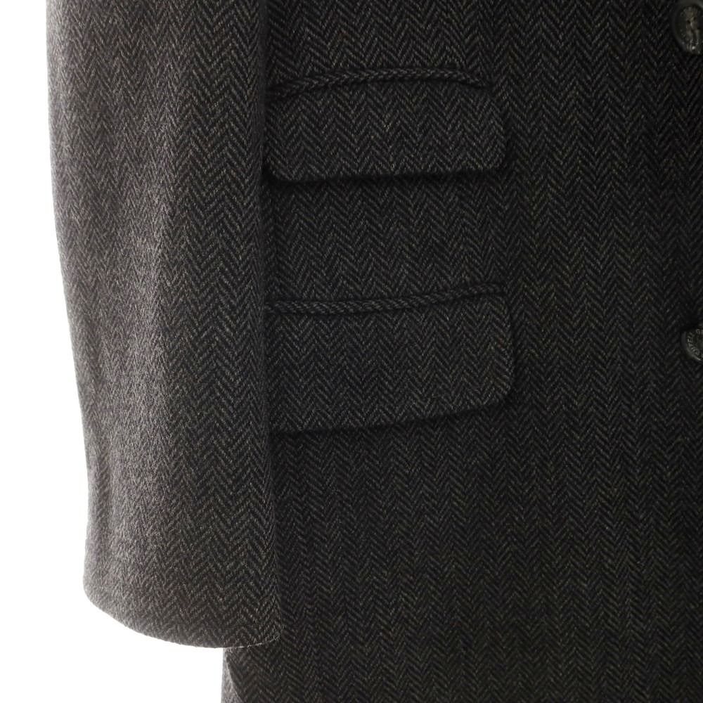 チェスターフィールドコート グレーxブラック