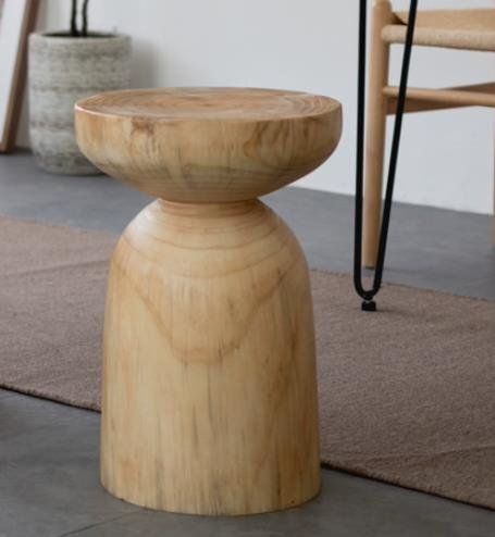 モダンなシンプルソリッド木製桟橋ログ桟橋スツールスタンディングラック