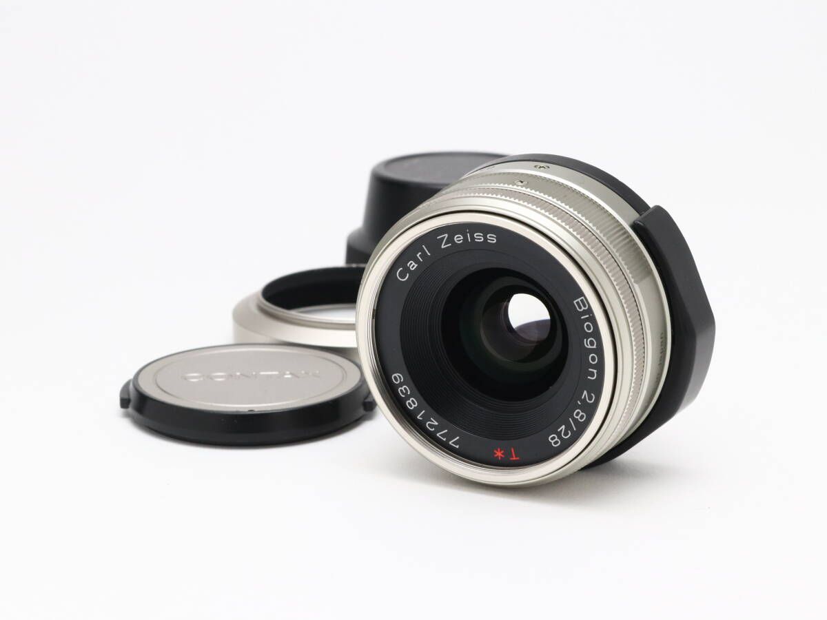 B 並品 CONTAX コンタックス Carl Zeiss Biogon T* 28mm F2.8 初期不良返品対応 44-176