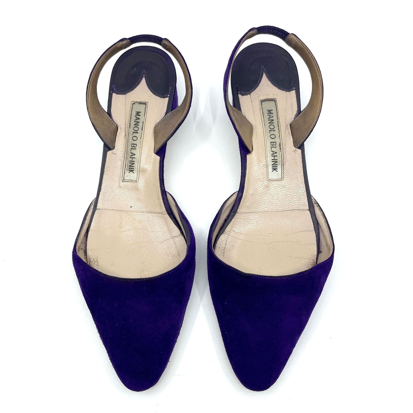 MANOLO BLAHNIK マノロブラニク バックストラップ パンプス パープル