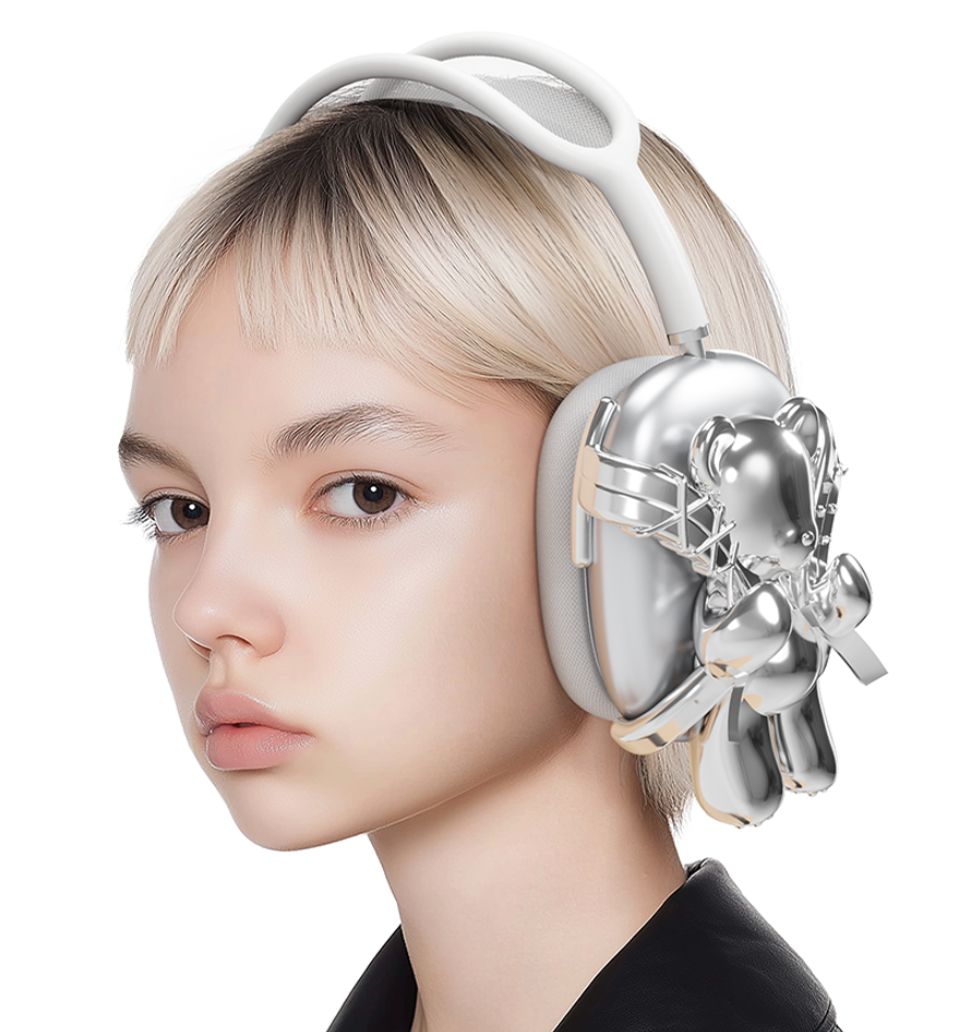 AND A ASH メタルクマ AirPods max アクセサリー シルバー 韓国