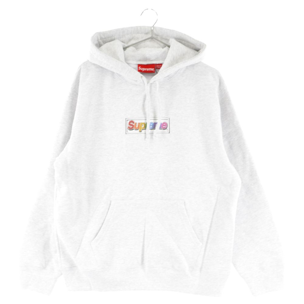 SUPREME (シュプリーム) 22SS Bling Box Logo Hooded Sweatshirt ブリング ボックスロゴ プルオーバーパーカー  フーディ グレー - メルカリ