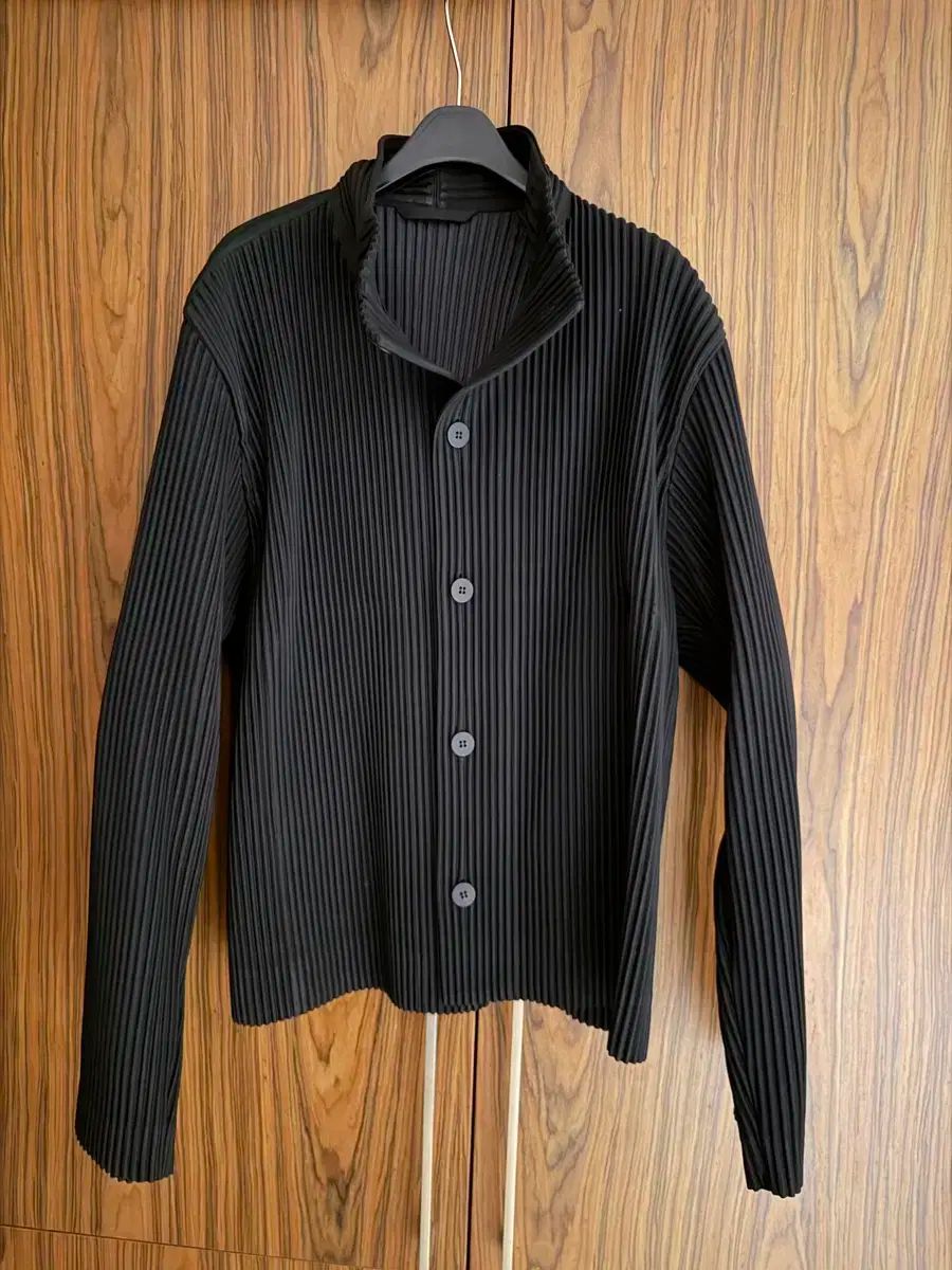 HOMME PLISSÉ オムプリッセ ブラック ハイネック カーディガン ジャケット 4