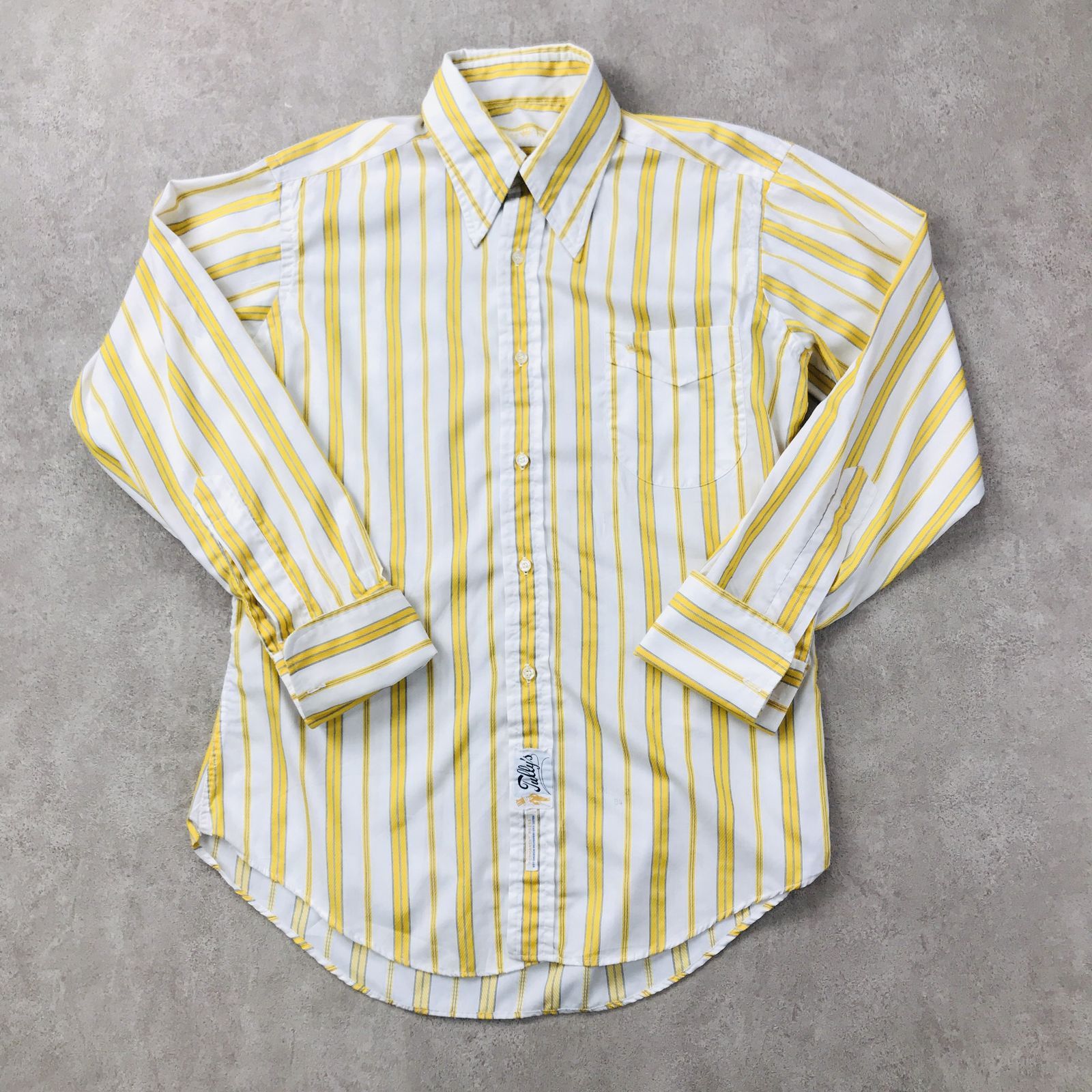 【物流センター】 中古 長袖シャツ 70年代 Prince Rinaldi ダブルカフス ストライプ コットンシャツ その他 【906】