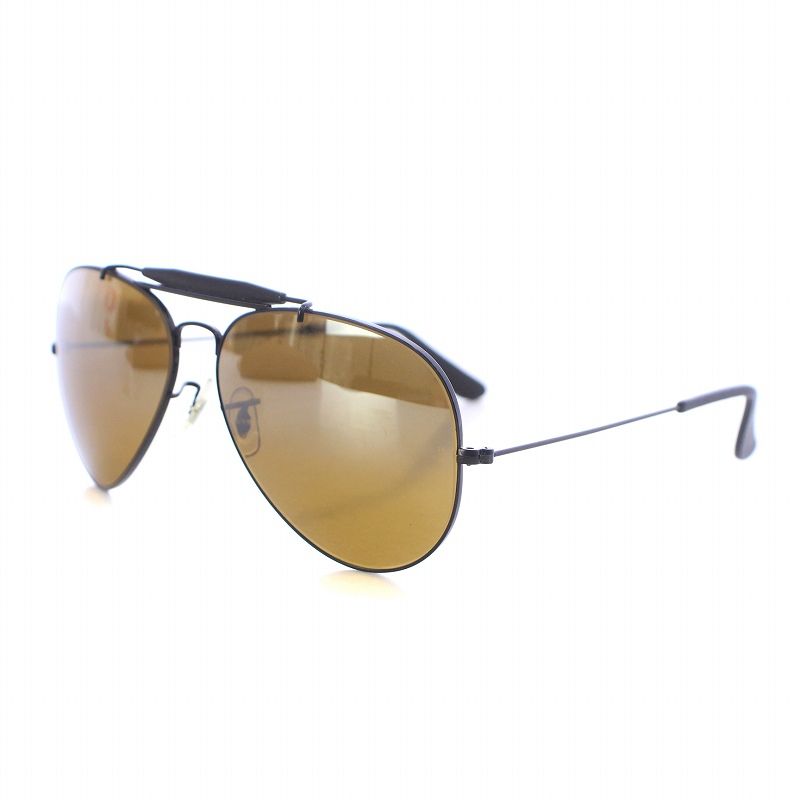 レイバン RAY BAN ヴィンテージ アビエーター B&L USAサングラス ボシュロム ティアドロップ メタルフレーム 62□14 黒 ブラック  茶 ブラウン /AQ □GY18 - サングラス