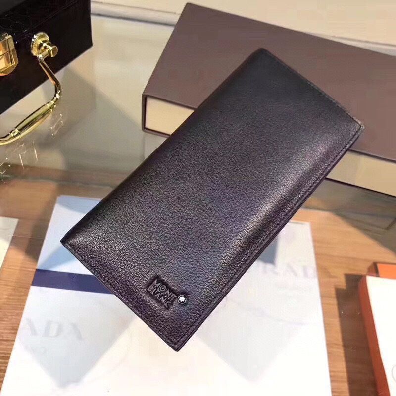 Montblanc，バッグ、財布、財布、男性の本革は長さ2つ折り[本日