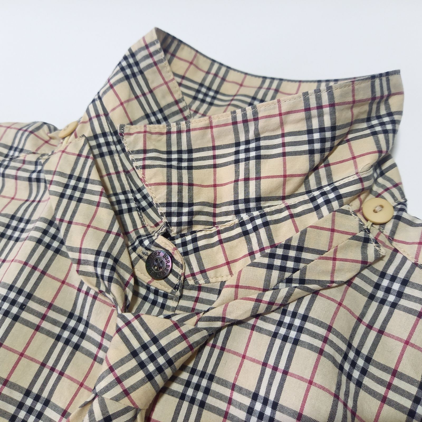 バーバリー ノバチェック 長袖シャツ ベージュ 160Aサイズ Burberry 