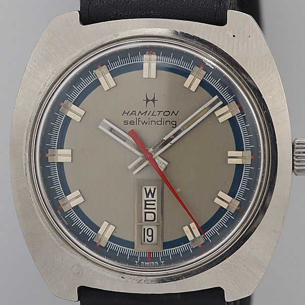 ハミルトン 手巻き時計 シルバー文字盤