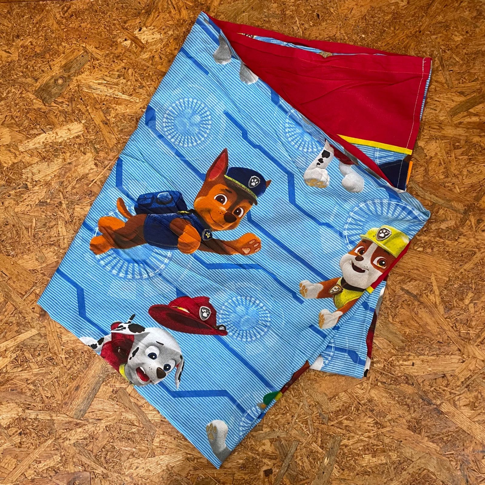 PAW PATROL フラットシーツ ベッドシーツ 布団カバー セミダブル パウパトロール 水色 海外 USA ファブリック 布 生地 ハンドメイド 素材 材料