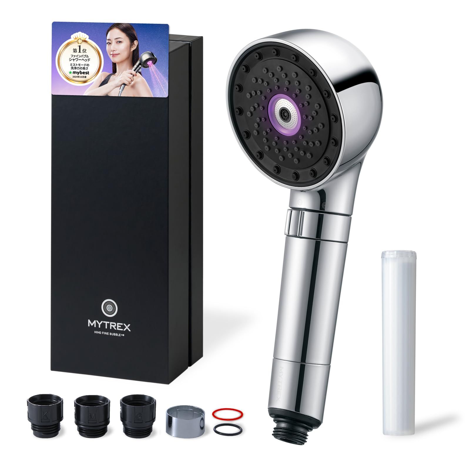 MEGUMIさん愛用 マイベストでミストモードの洗浄力の高さNo.1受賞 MYTREX マイトレックス HIHO FINE BUBBLE e シャワーヘッド マイクロカレント マイクロナノバブル 節水 塩素除去 ギフト プレゼント ヒホウファインバブルプ