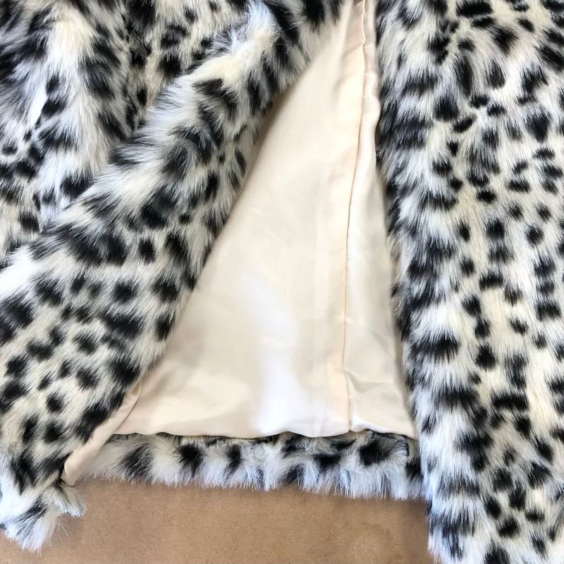 (^^) 【COMME CA ISM】美品 ファージャケット レオパード コムサイズム COMME CA ISM ジャケット フェイクファー