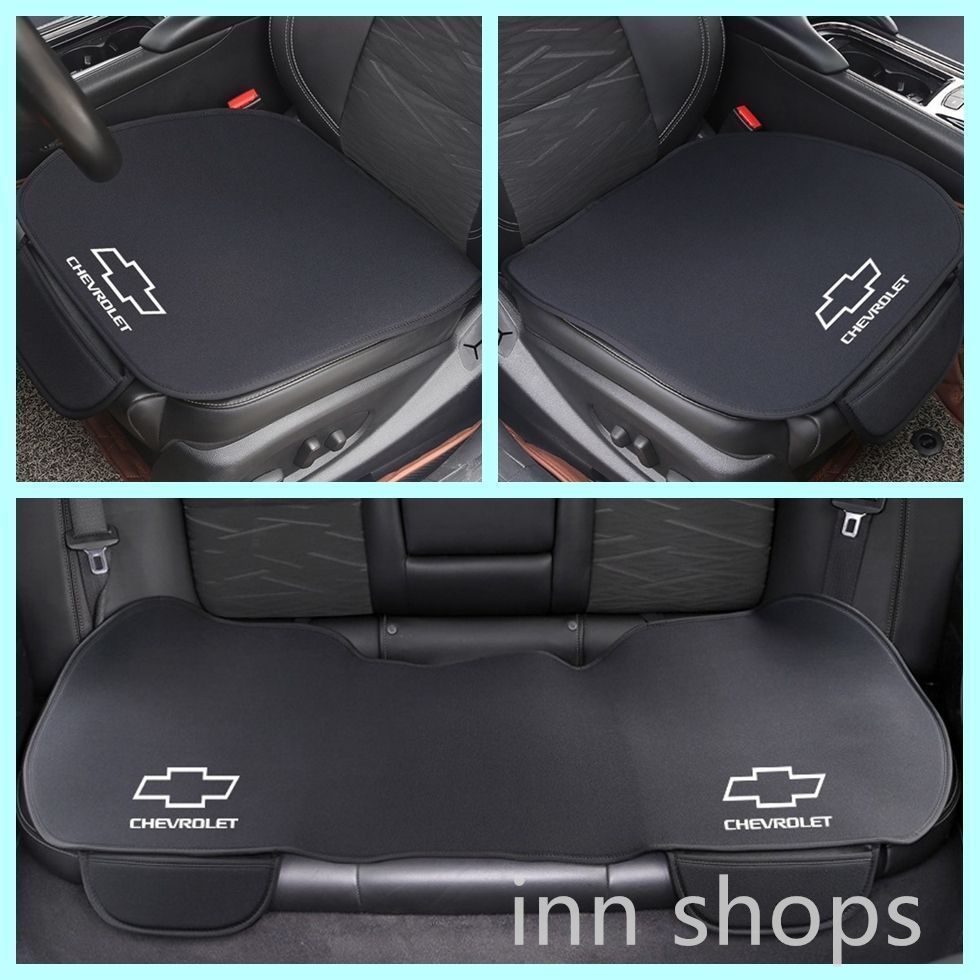 【新品未使用】シボレー Chevrolet ロゴ入り 車用 シートカバー シートクッション カーシートカバー 座布団滑り止め 前座席用2枚+後部座席用1枚   ブラック CRUZE  Malibu   EPICA  CAPTIVA  AVEO LOVR