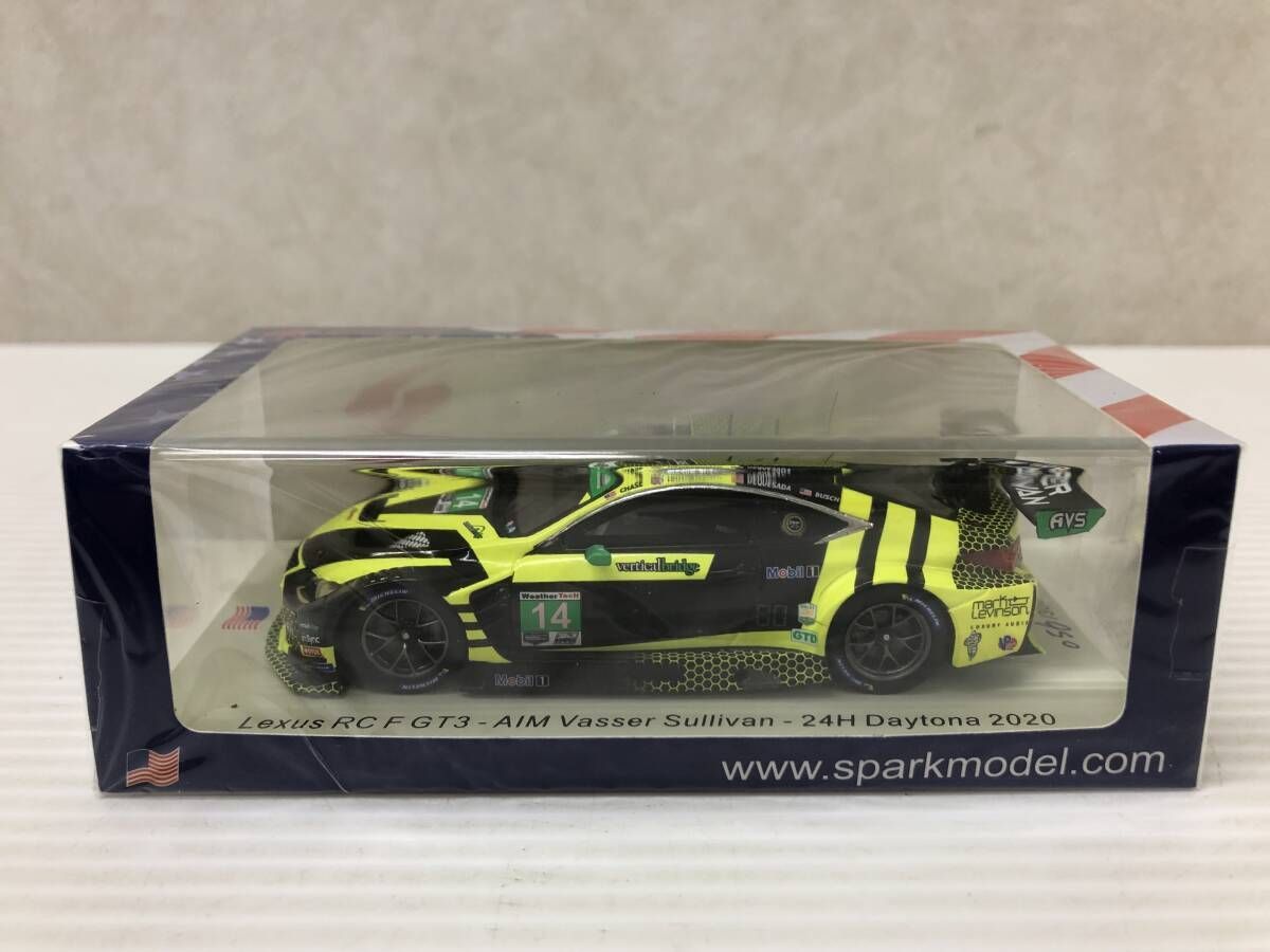 ミニカー Lexus RC F GT3 AIM Vasser Sullivan スパーク ナショナルモデル 1/43 レクサス RC F GT3#14 AIM Vasser