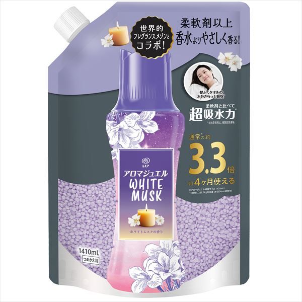 まとめ買い-5点セット レノアアロマジュエルホワイトムスクの香りつめかえ用超特大サイズ Ｐ＆Ｇ