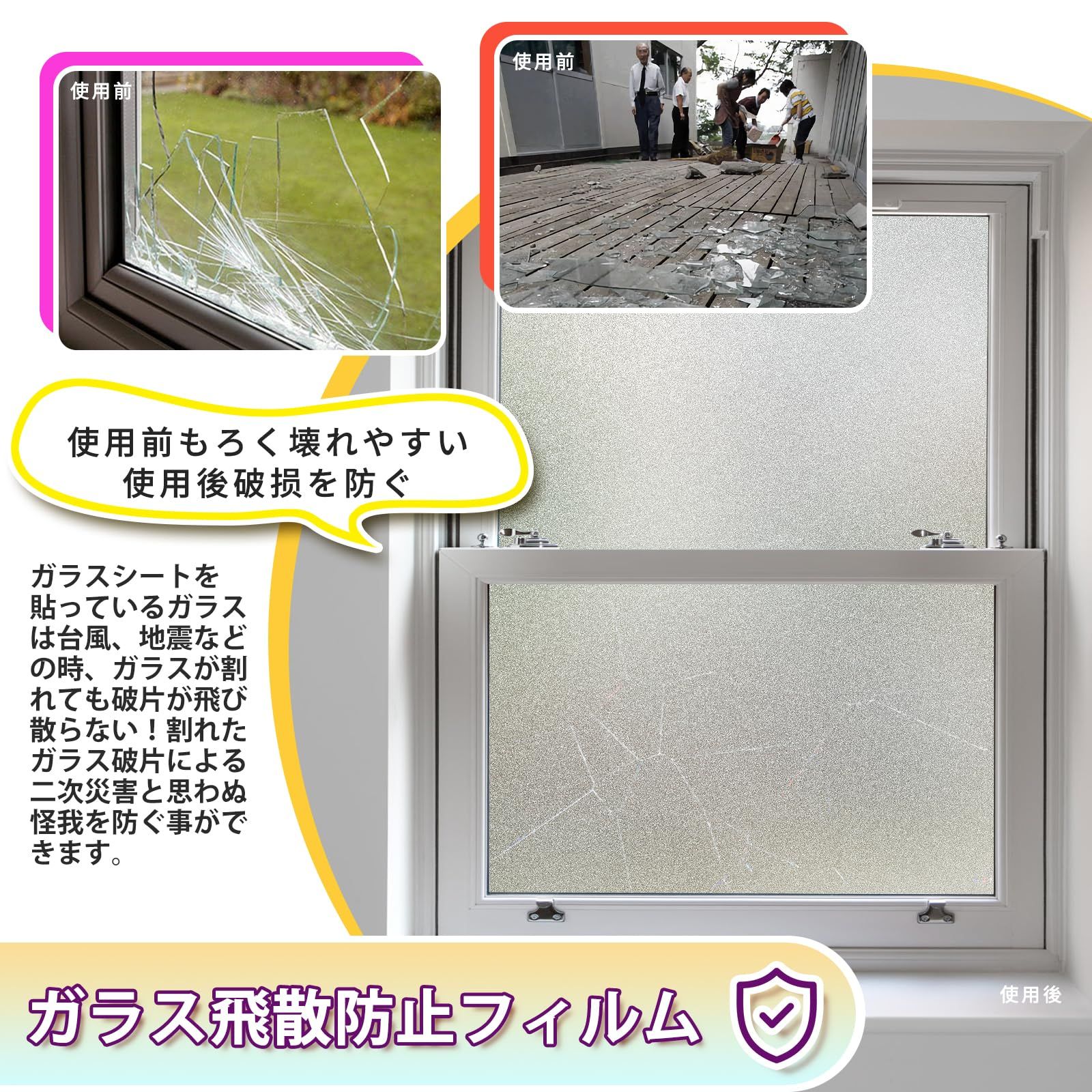 Coavas 窓ガラス目隠しフィルム 目隠しシート 窓 防寒 結露防止シート すりガラスシート7 8e25fb72e0fcca7cdc4d9b1e2ca55f